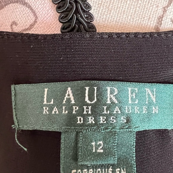 Size 12 Ralph Lauren Black Midi Dress - Picture 6 of 8